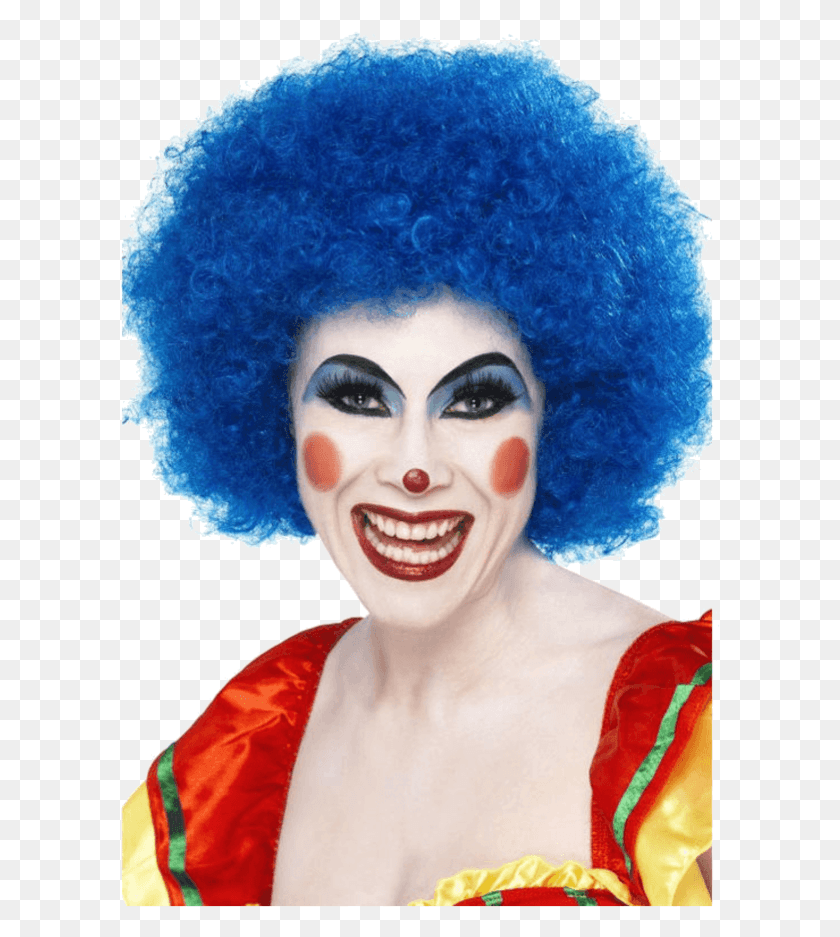 600x877 Clown With Blue Hair, Performer, Person, Human HD PNG Download