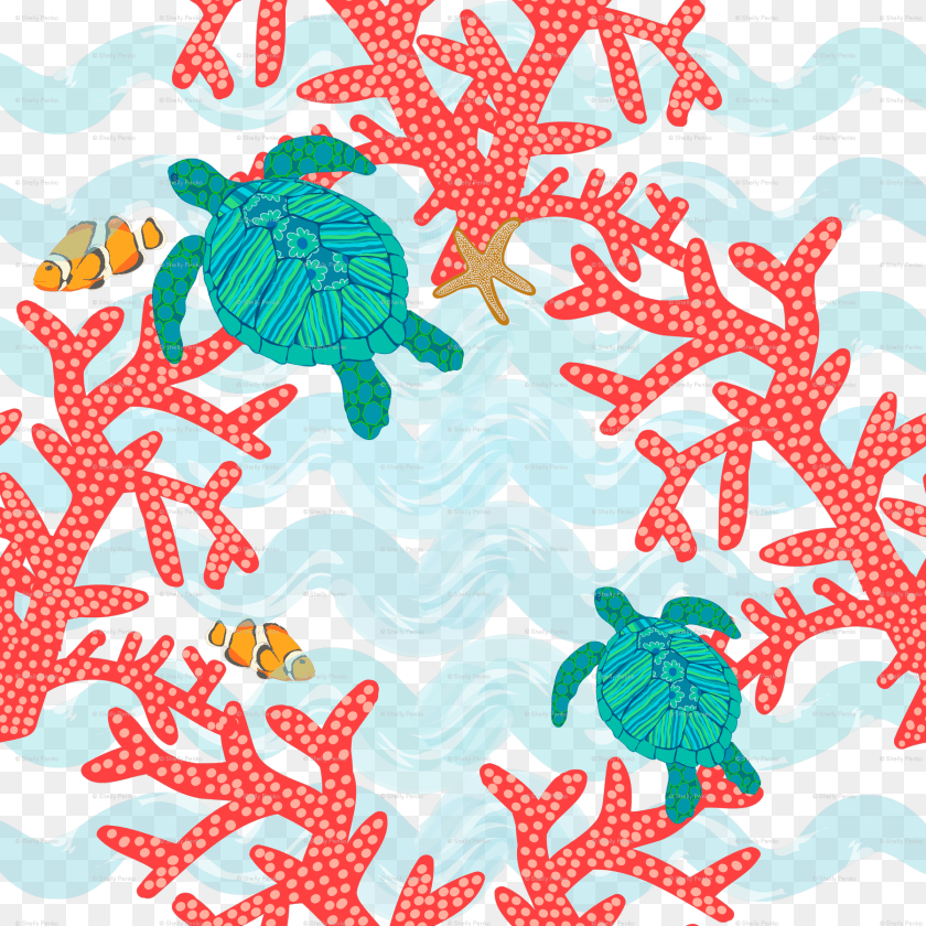 1800x1800 Clownfish, Pattern, Animal, Turtle, Sea Life Transparent PNG