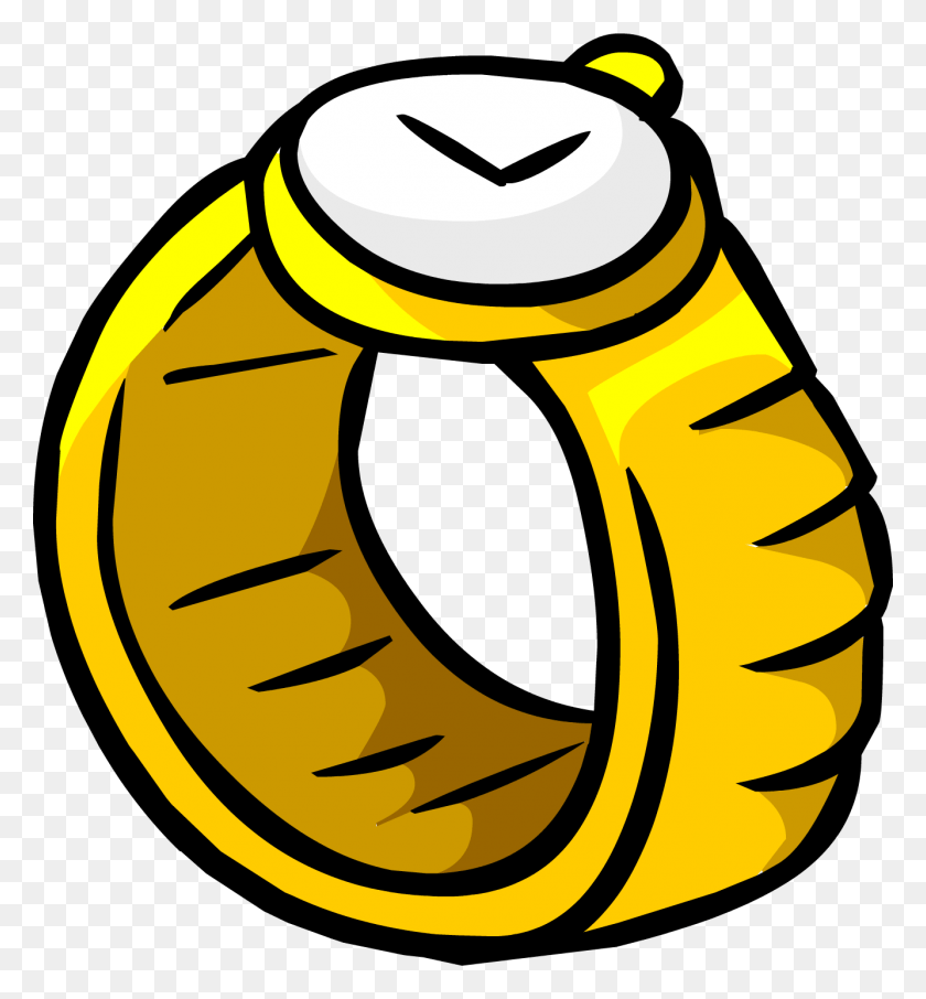 1334x1447 Club Penguin Gold Watch Gold Watch Clipart, Text, Label, Symbol HD PNG Download