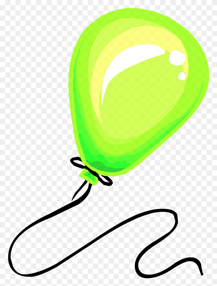 929x1248 Club Penguin Lemon Balloon Green Balloon Club Penguin, Ball, Tennis Ball, Tennis HD PNG Download