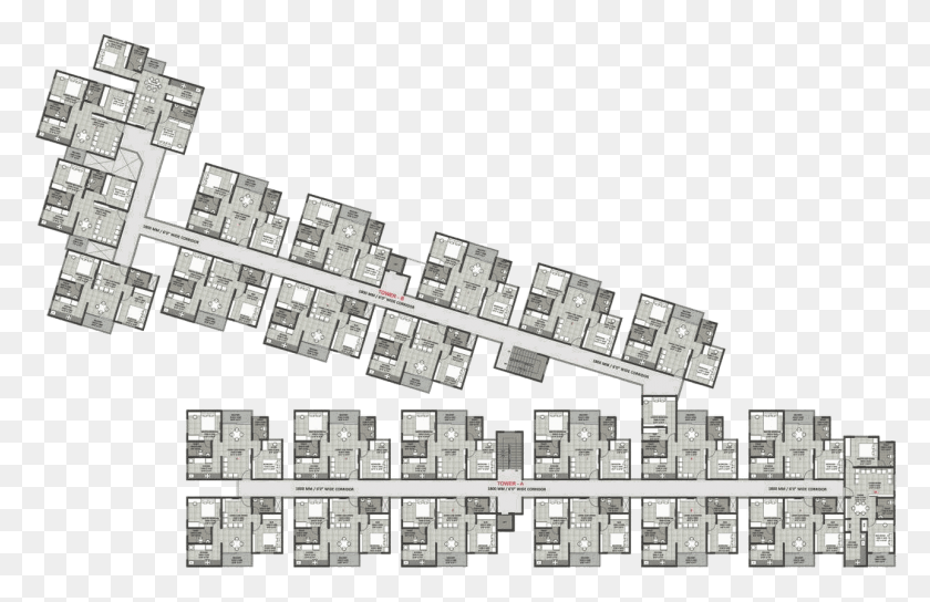 1287x799 Cluster Apartment, Shipping Container, Plan, Plot HD PNG Download