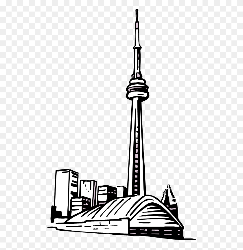 516x806 Cn Tower Drawing Easy Toronto Cn Tower Dibujo, Arquitectura, Edificio, Spire Hd Png