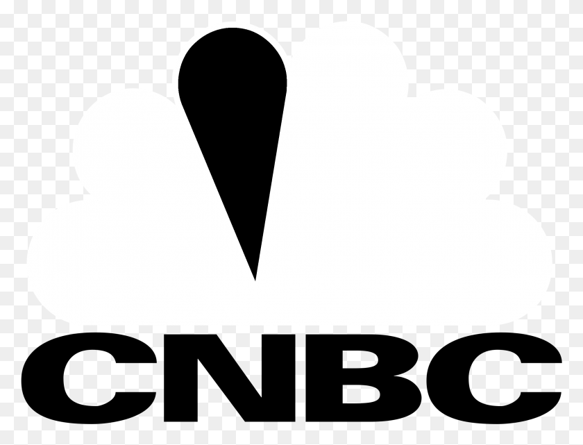 2191x1633 Descargar Pngcnbc Logo Blanco Y Negro Cnbc, Etiqueta, Texto, Símbolo Hd Png