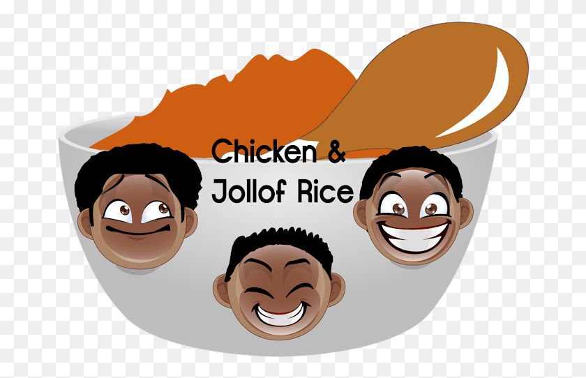 676x482 Cnjrlogo Jollof Rice Cartoon, Text, Crowd, Face HD PNG Download