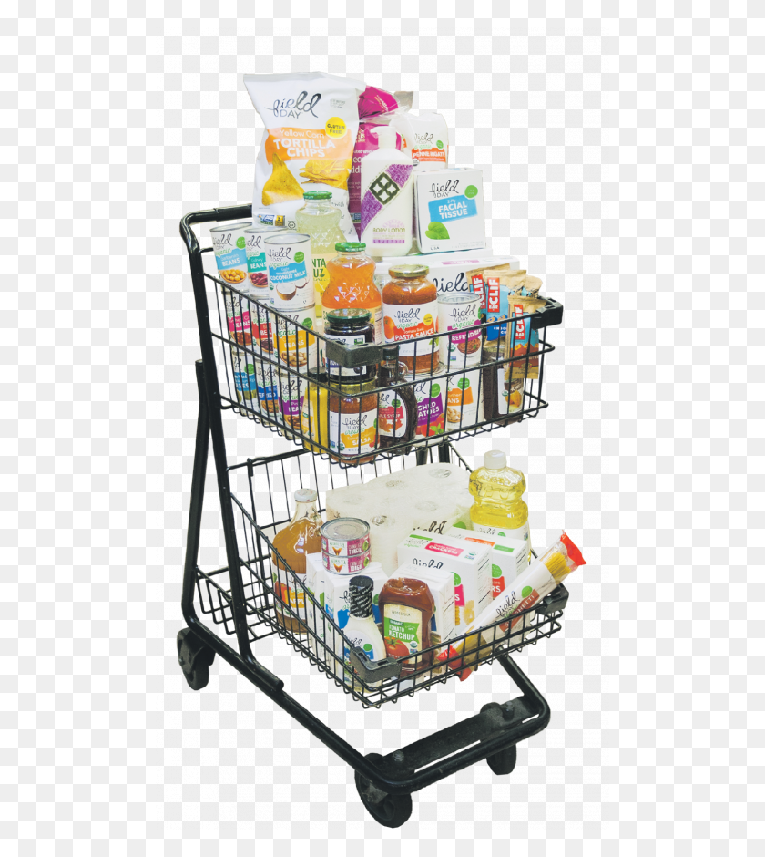 498x880 Co Op Basics Is Growing Filled Shopping Cart, Shelf, Label, Text HD PNG Download