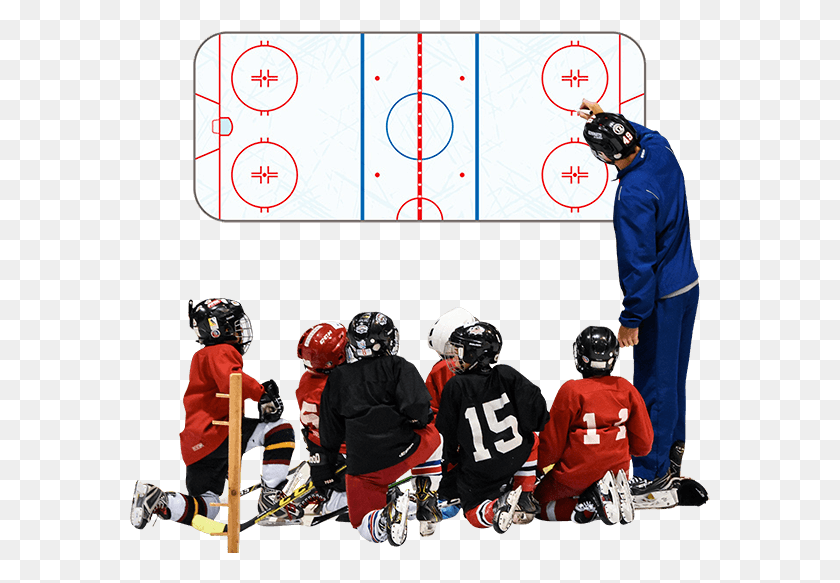 581x523 Coach Teach Hockey Player, Helmet, Clothing, Person HD PNG Download