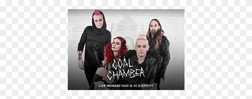390x271 Coal Chamber Streaming Live Show Via Yahoolive Nation Dez Fafara Coal Chamber, Clothing, Person, Costume HD PNG Download