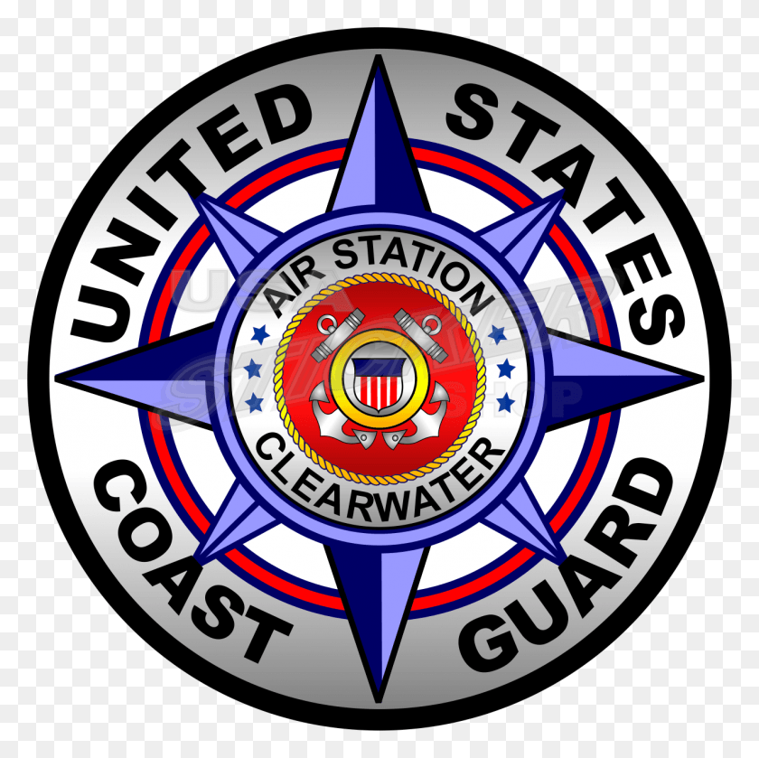 1271x1270 Coast Guard Air Station Clearwater Badge Sticker Round Circle, Logo, Symbol, Trademark HD PNG Download