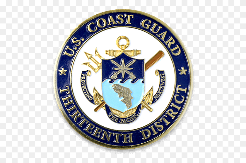 494x496 Coast Guard Challenge Coin Coast Guard Pacific Area, Logo, Symbol, Trademark HD PNG Download
