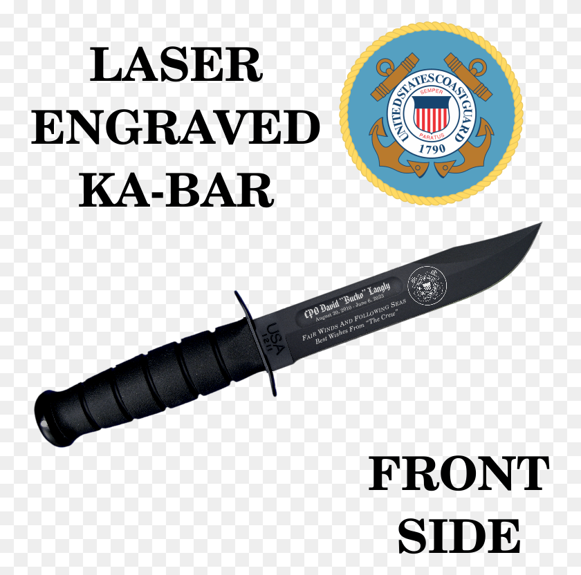 751x772 Coast Guard Ka Bar Hunting Knife, Blade, Weapon, Weaponry HD PNG Download