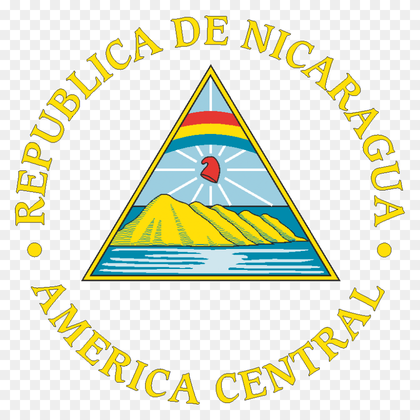 800x800 Coat Arms Flag Vector Of Logo Guardabarranco Clipart Triangle Inside The Nicaraguan Flag HD PNG Download