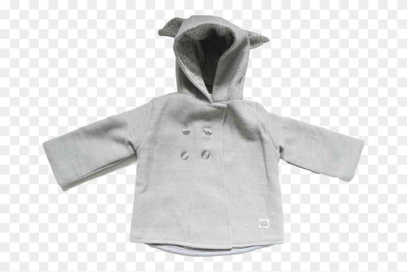 668x501 Coat Foxy Grey Melange Hoodie, Clothing, Apparel, Sweatshirt Descargar Hd Png