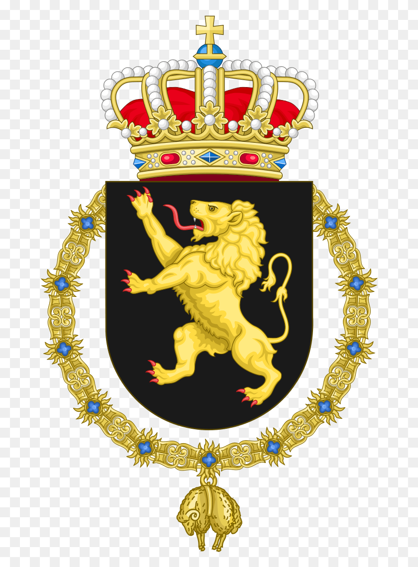 678x1080 Coat Of Arms La Galaxy Lion On The Spain Flag, Emblem, Symbol, Crown HD PNG Download