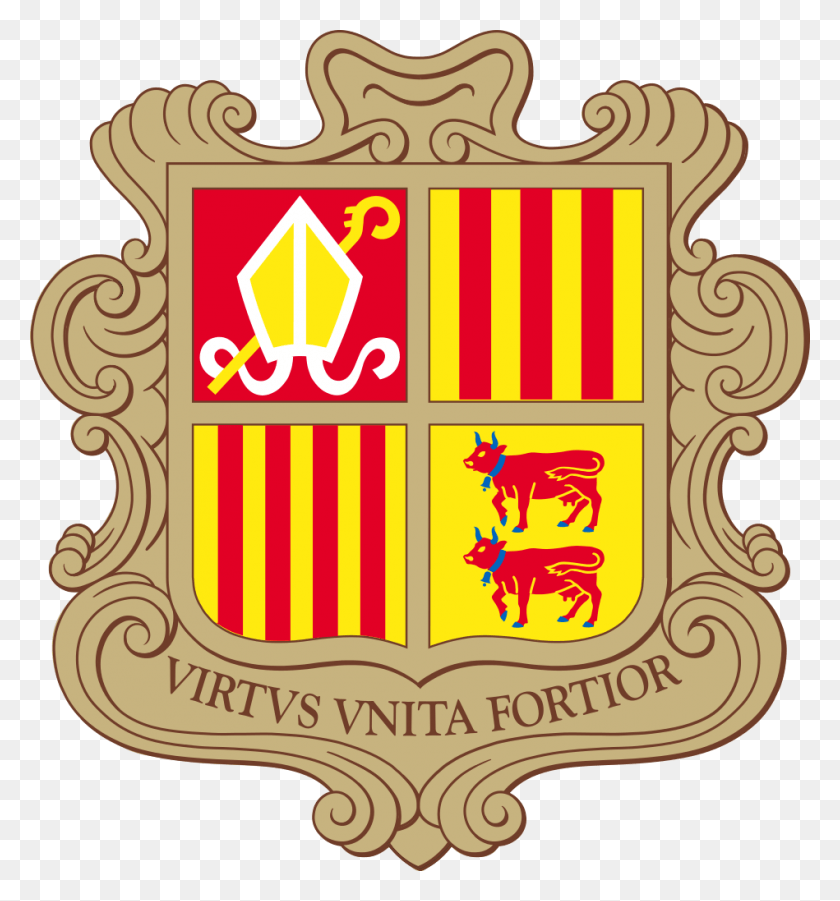 949x1024 Coat Of Arms Of Andorra Andorra Coat Of Arms, Armor, Logo, Symbol HD PNG Download