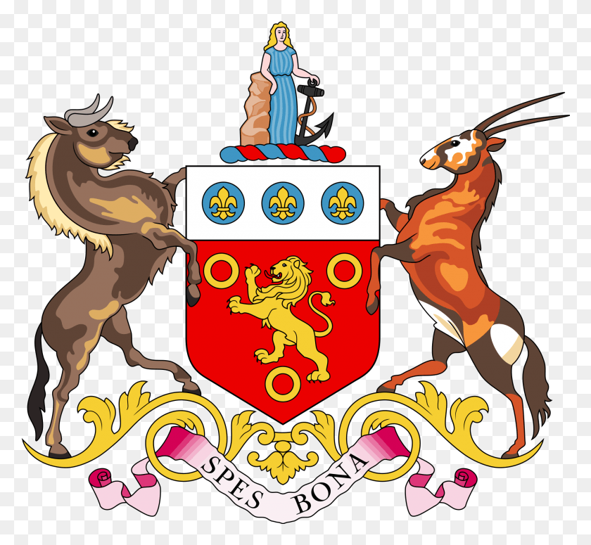 1911x1753 Coat Of Arms Of Cape Town Cape Colony Flag, Armor, Animal, Mammal HD PNG Download