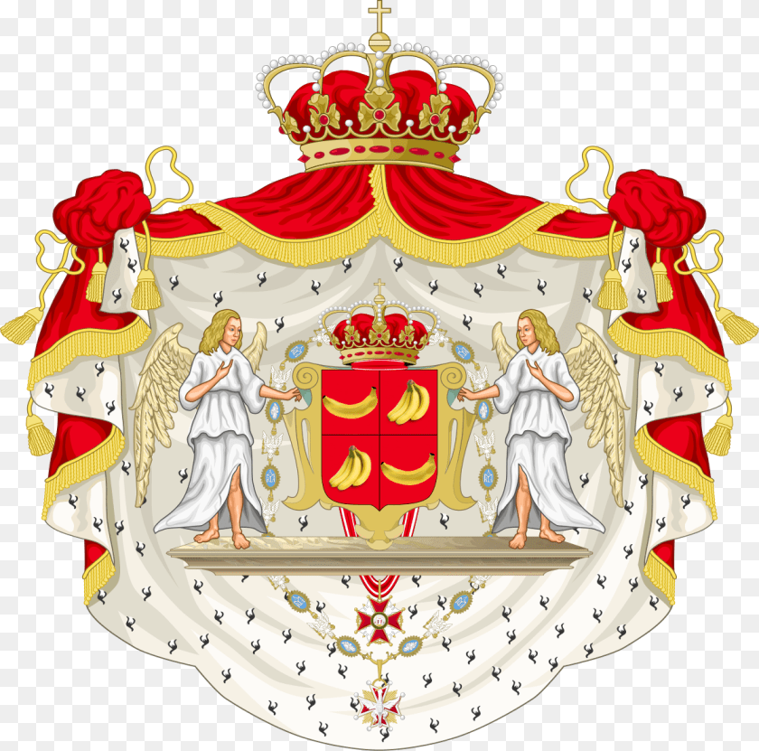 1200x1187 Coat Of Arms Of Holy Banana Polish Royal Coat Of Arms, Accessories, Adult, Female, Person Sticker PNG