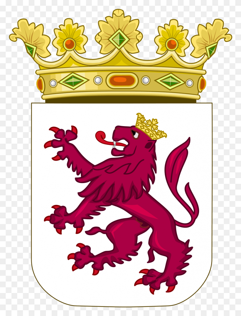 913x1218 Coat Of Arms Of Len Kingdom Of Spain Coat Of Arms, Crown, Jewelry, Accessories HD PNG Download