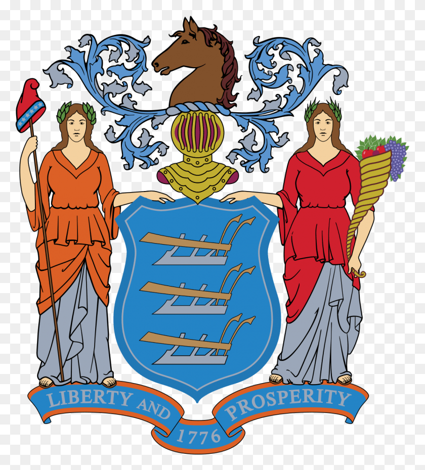 1120x1250 Coat Of Arms Of New Jersey New Jersey Coat Of Arms, Poster, Advertisement, Person HD PNG Download