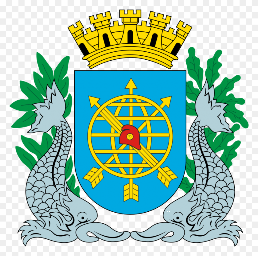 841x833 Coat Of Arms Of Rio De Janeiro Camara Municipal Do Rio De Janeiro, Dragon, Emblem, Symbol HD PNG Download