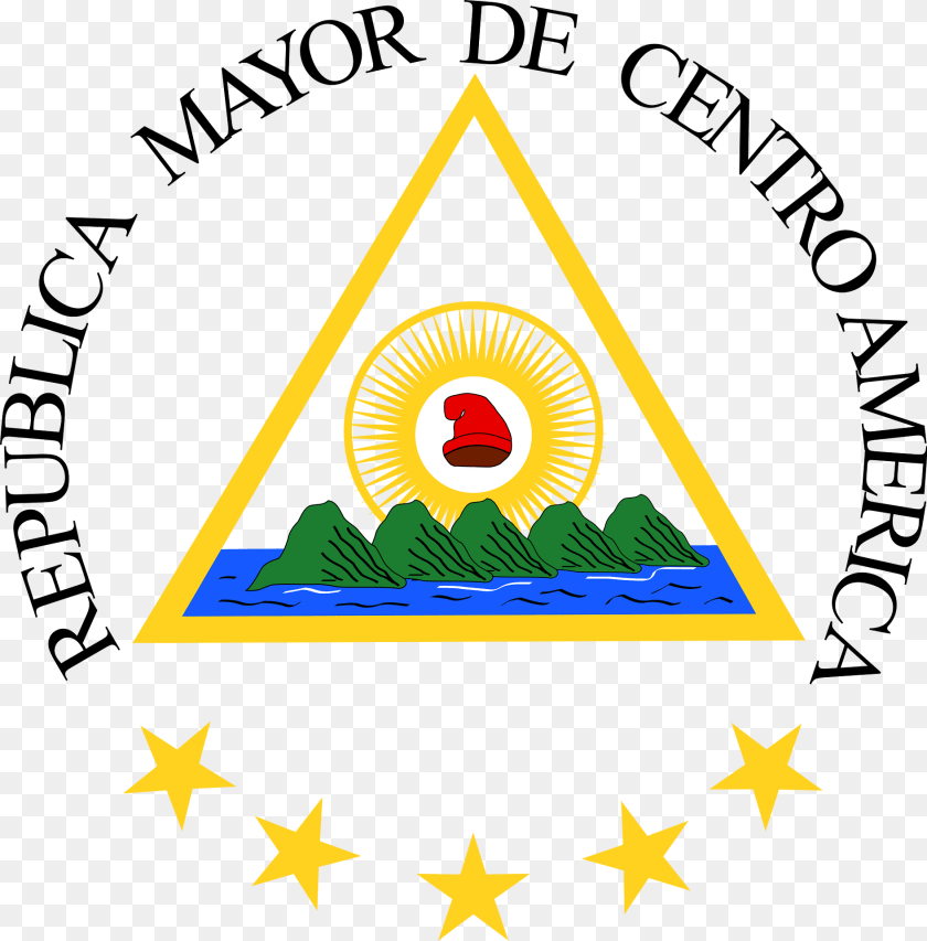 1891x1920 Coat Of Arms Of The Greater Republic Of Central America 1898 Clipart, Triangle, Symbol, Logo Transparent PNG