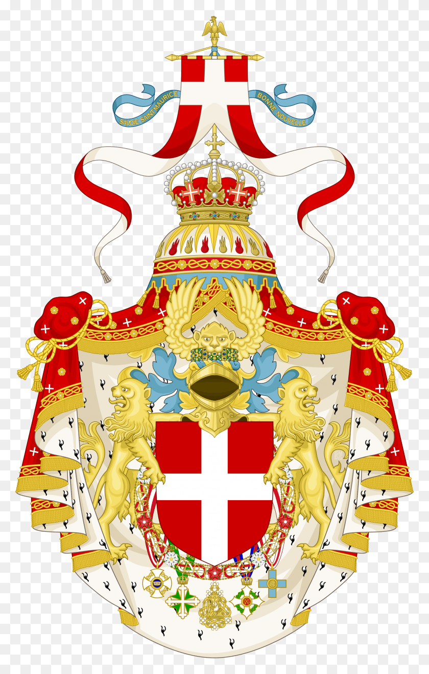 2000x3227 Coat Of Arms Of The King Of Italy 281890 194629 Savoy Coat Of Arms Italy, Building, Architecture, Graphics HD PNG Download