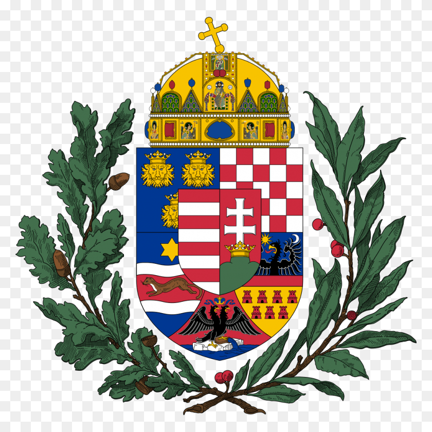 1024x1024 Coat Of Arms Of The Lands Of The Holy Hungarian Crown Royal Hungarian Coat Of Arms, Symbol, Logo, Trademark HD PNG Download