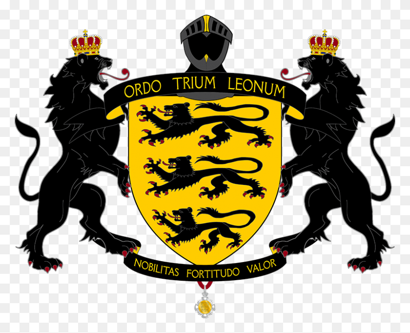 799x637 Descargar Png Escudo De Armas De La Orden De Los Tres Leones, Símbolo, Logotipo, Marca Registrada Hd Png