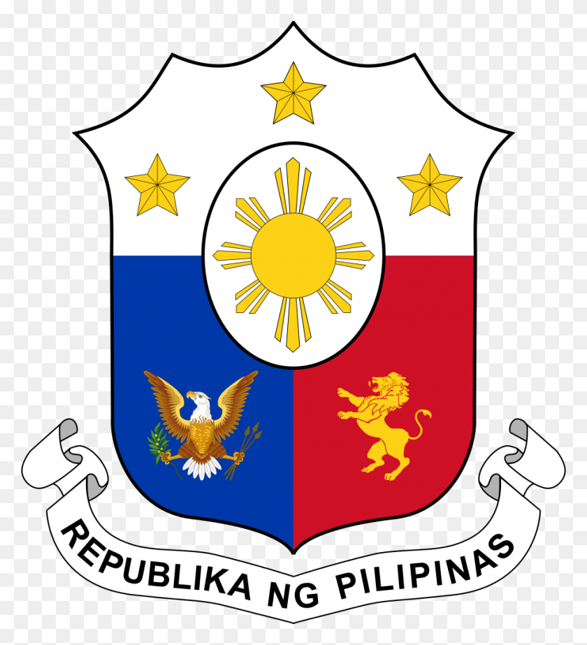 923x1022 Coat Of Arms Of The Philippines, Symbol, Logo, Trademark HD PNG Download