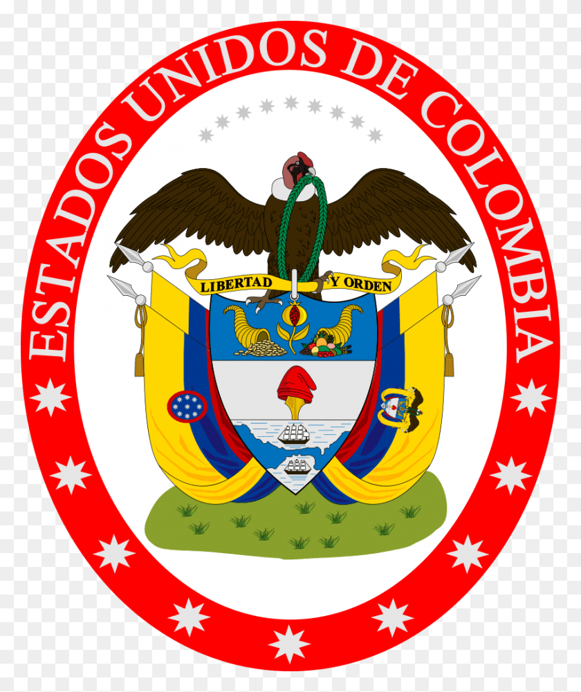848x1024 Герб Соединенных Штатов Колумбии Рождественский Баннер Письмо Для Печати, Логотип, Символ, Товарный Знак Hd Png Скачать