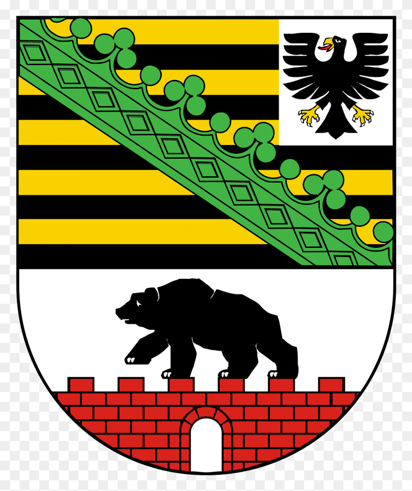 1014x1225 Descargar Png Escudo De Armas De Sajonia Anhalt Alemania Land Sachsen Anhalt Wappen, Cartel, Publicidad, Gráficos Hd Png