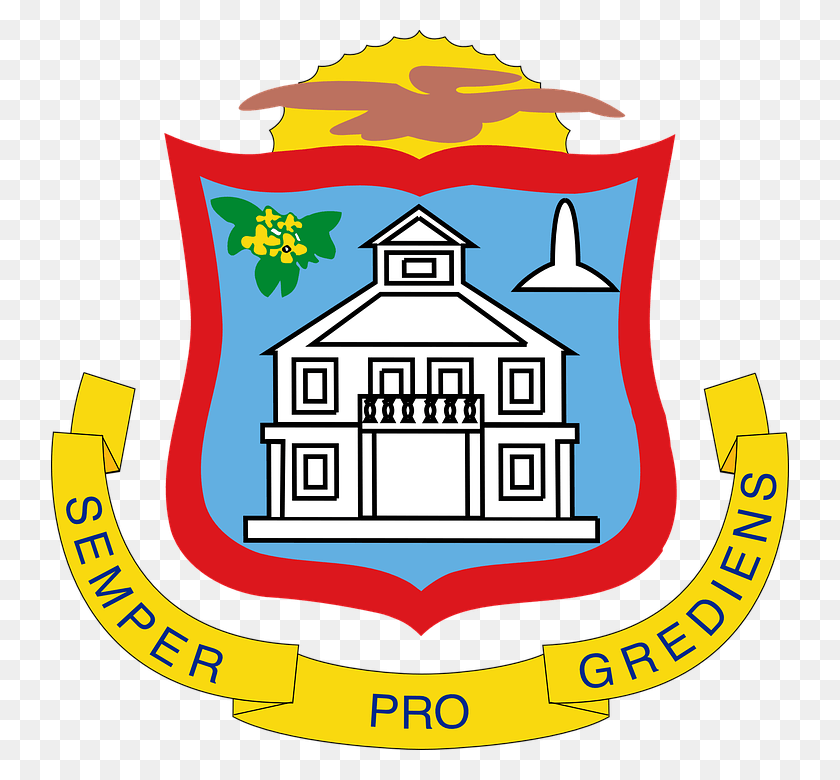 738x720 Coat Of Arms Sint Maarten Free Vector St Maarten Court House, Symbol, Armor, Logo HD PNG Download