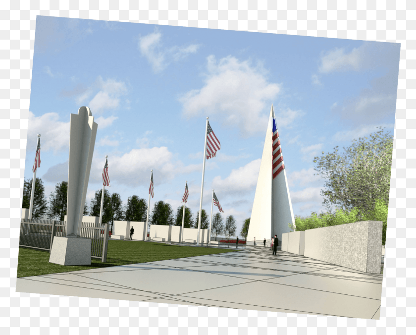 1452x1148 Cobb Veterans Memorial Flag Of The United States, Monument, Person, Human HD PNG Download
