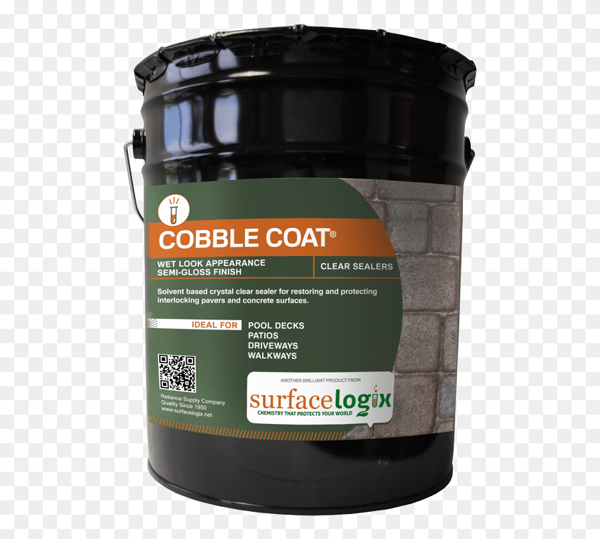 500x694 Cobble Coat Is A Water Clear Solvent Based Sealer Stamped Concrete Sealer Styrene, Label, Text, Paint Container HD PNG Download
