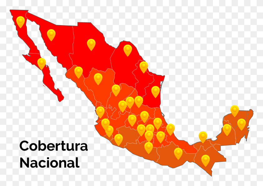 1366x940 Cobertura Para Ti En Toda La Republica Mexicana Mexico Map Clip Art, Mountain, Outdoors, Nature HD PNG Download