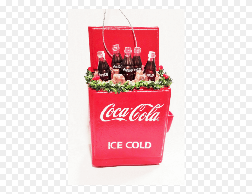 390x587 Coca Cola Cooler Ornament Coca Cola Christmas Advert 2018, Coke, Beverage, Coca HD PNG Download