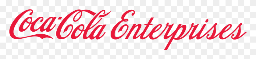 1021x176 Descargar Png Coca Cola Enterprises Logo Coca Cola, Texto, Alfabeto, Etiqueta Hd Png