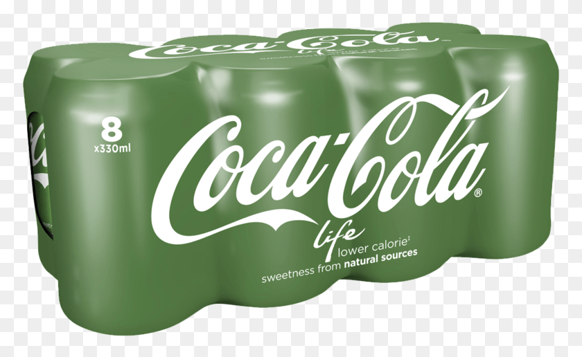 777x456 Coca Cola Life Может Упаковать 8 X 330 Мл Coca Cola, Напиток, Напиток, Кока-Кола Png Скачать
