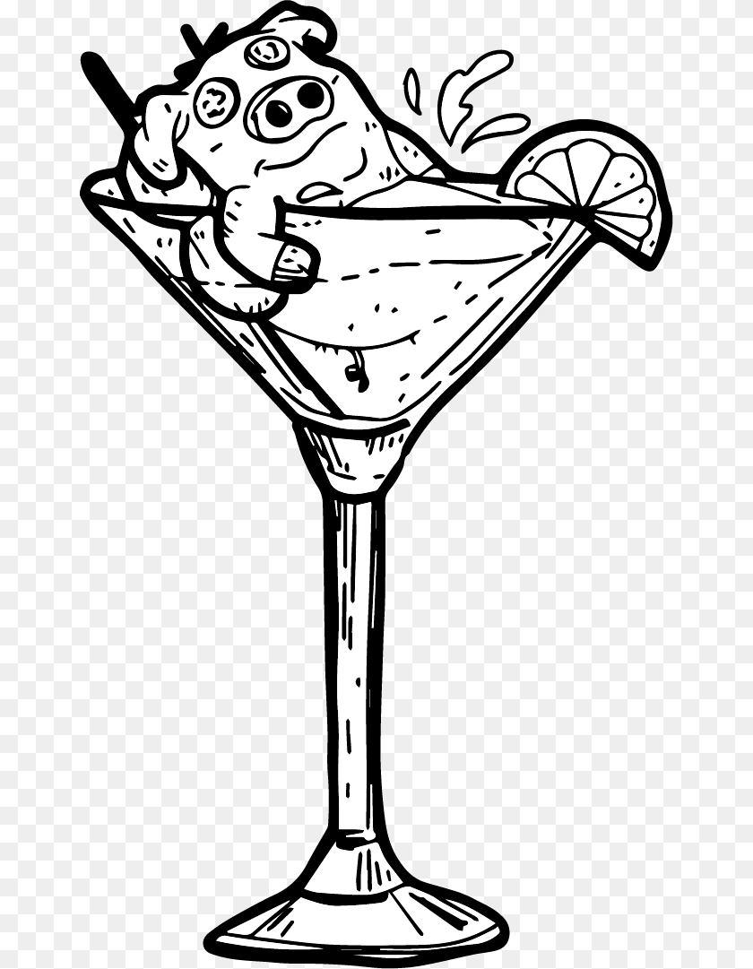 Cocktail Pig Champagne Stemware, Alcohol, Beverage, Martini, Person PNG