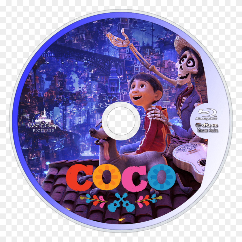 1000x1000 Coco Bluray Disc Image Мультик Pro Мальчика I Skeleta, Диск, Dvd, Человек Hd Png Скачать