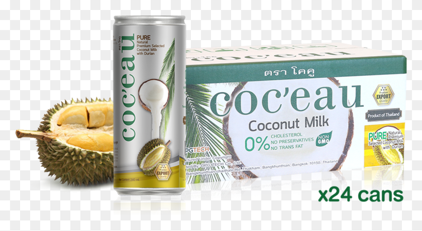 1134x583 Coconut Milk Durian Kiwifruit, Tin, Can, Text HD PNG Download