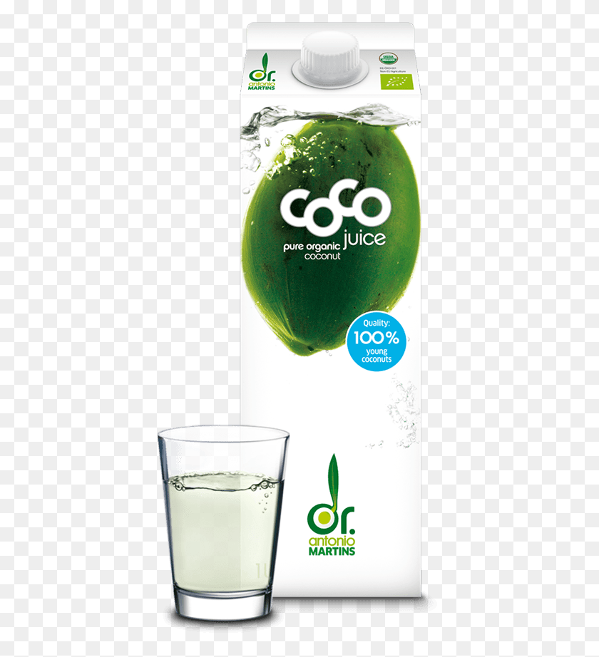 399x862 Coconut Water Glass Pure Kokoswasser Pur Glas Dr Antonio Martins Coco, Plant, Food, Fruit HD PNG Download