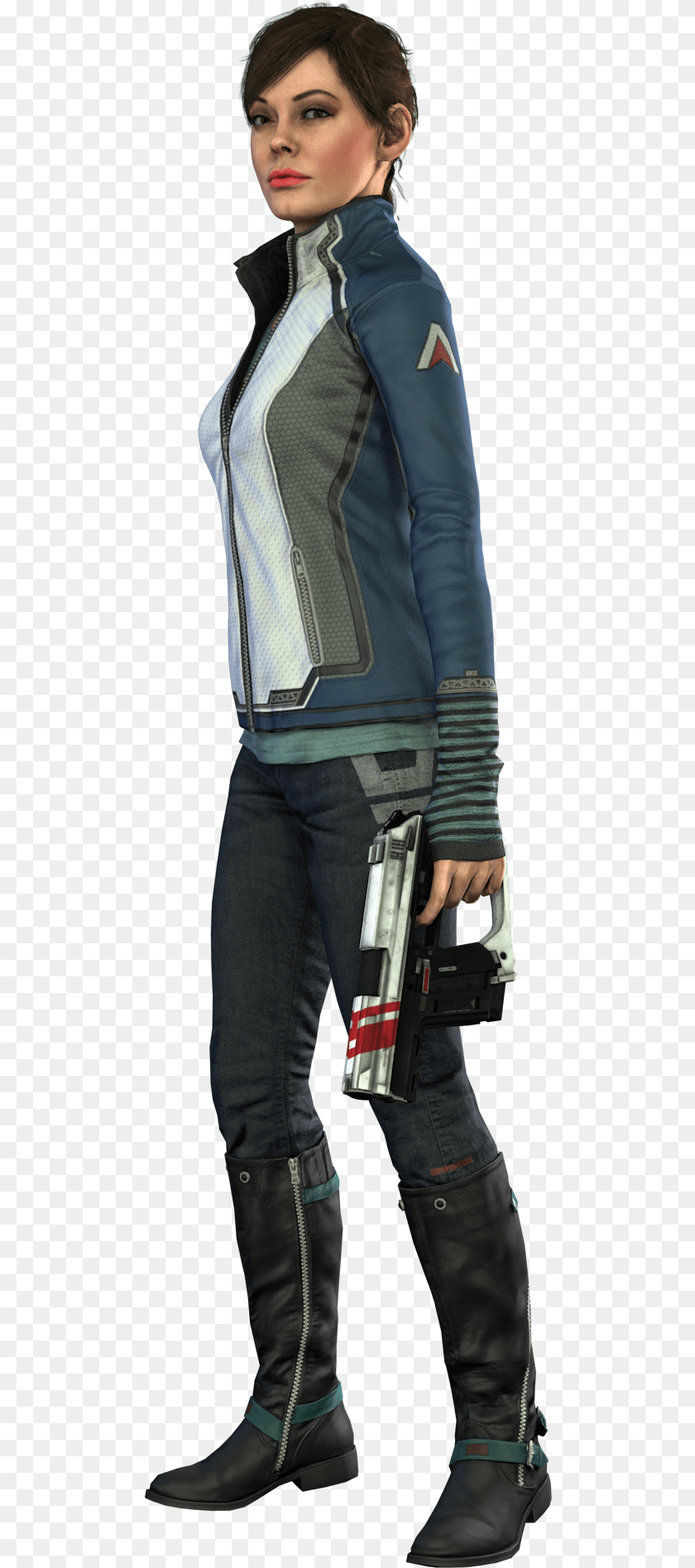 493x1895 Cod Aw Zombies Lilith, Weapon, Sleeve, Pants, Long Sleeve PNG