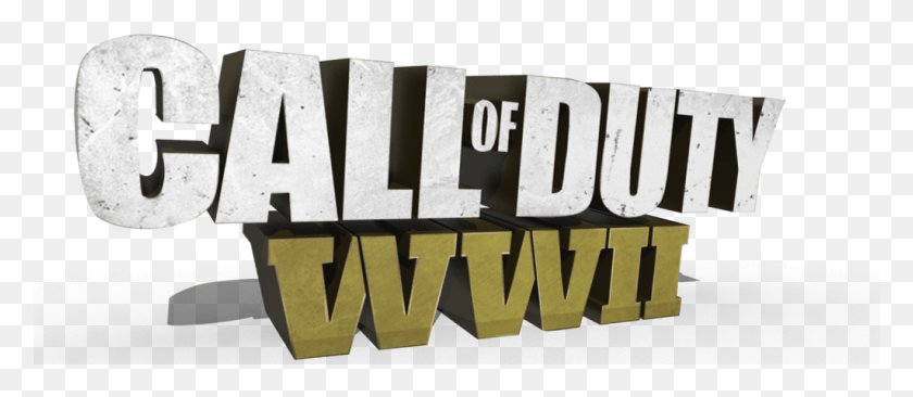 1024x403 Descargar Png Cod Ww2 Logo Call Of Duty Ww2 Logo 3D, Word, Alfabeto, Texto Hd Png