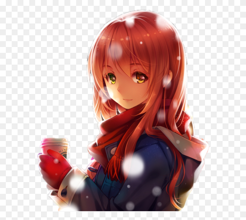 592x689 Coffe Bts Youtube To Mp3 Free Search Results Winter Anime Girl, Manga, Comics, Book HD PNG Download