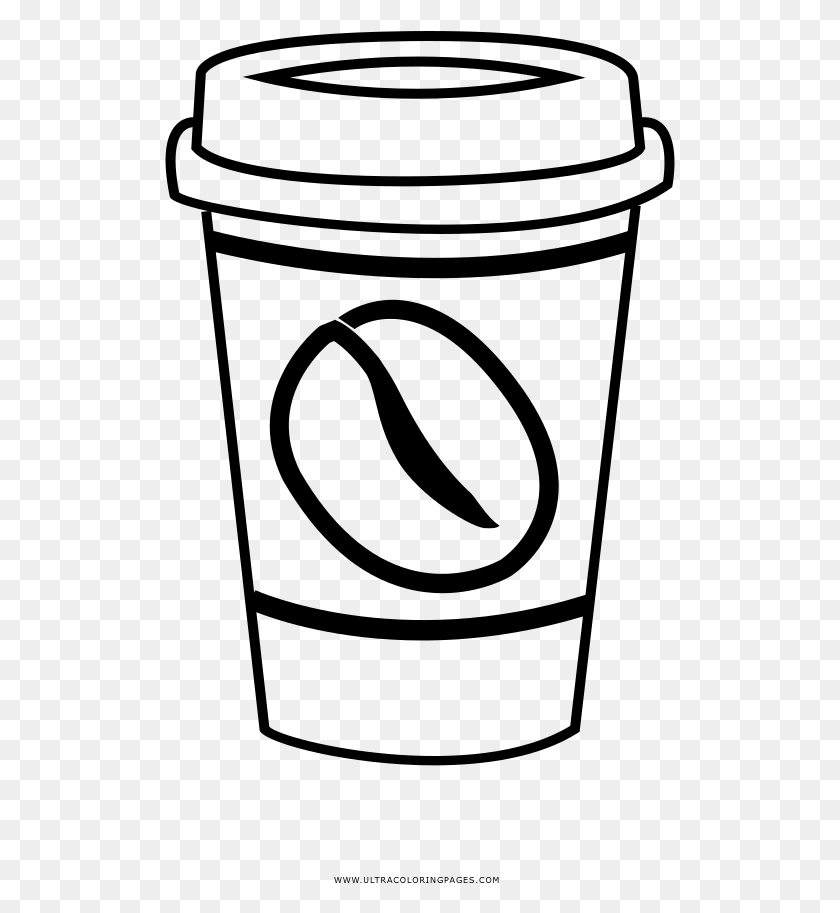 511x853 Coffe Cup Coloring Page, Gray, World Of Warcraft HD PNG Download