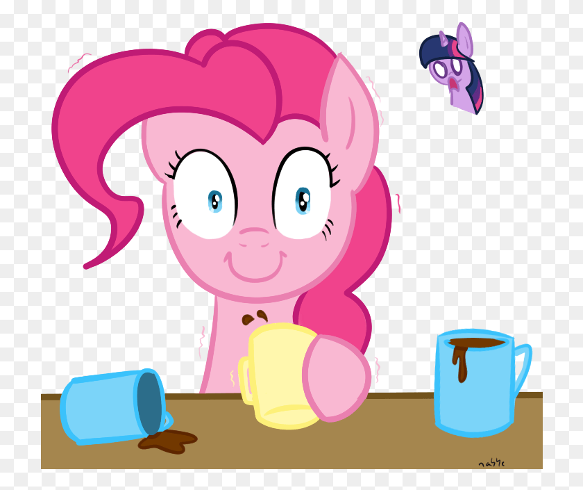 724x645 Coffee Clip Pie Pinkie Pie On Coffee, Purple, Food, Cup HD PNG Download