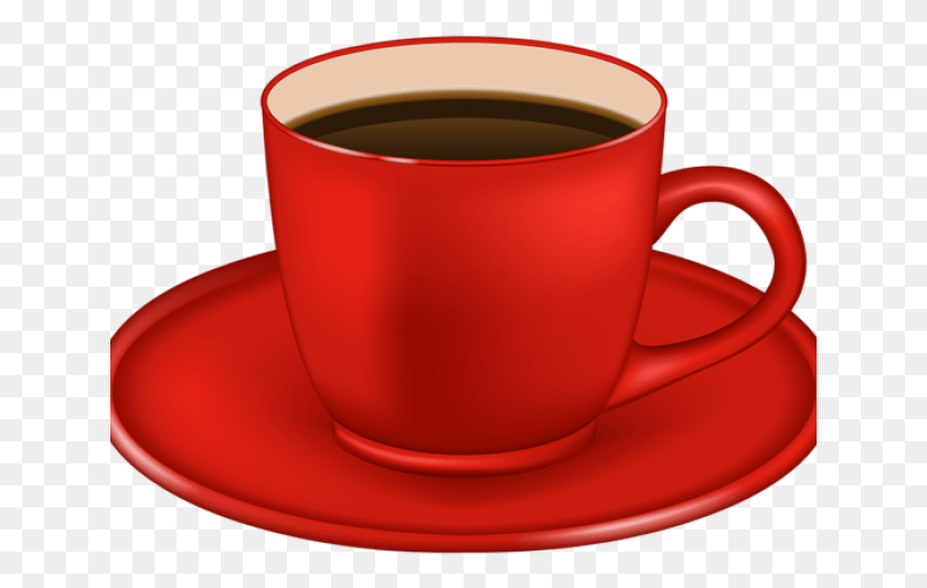 641x473 Coffee Clipart Red Tea Cup Clipart, Coffee Cup, Cup, Saucer HD PNG Download