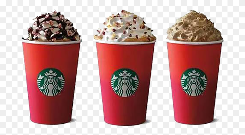 694x405 Coffee Cup Espresso Latte Starbucks Christmas Red Clipart Starbucks New Logo 2011, Cream, Dessert, Food HD PNG Download