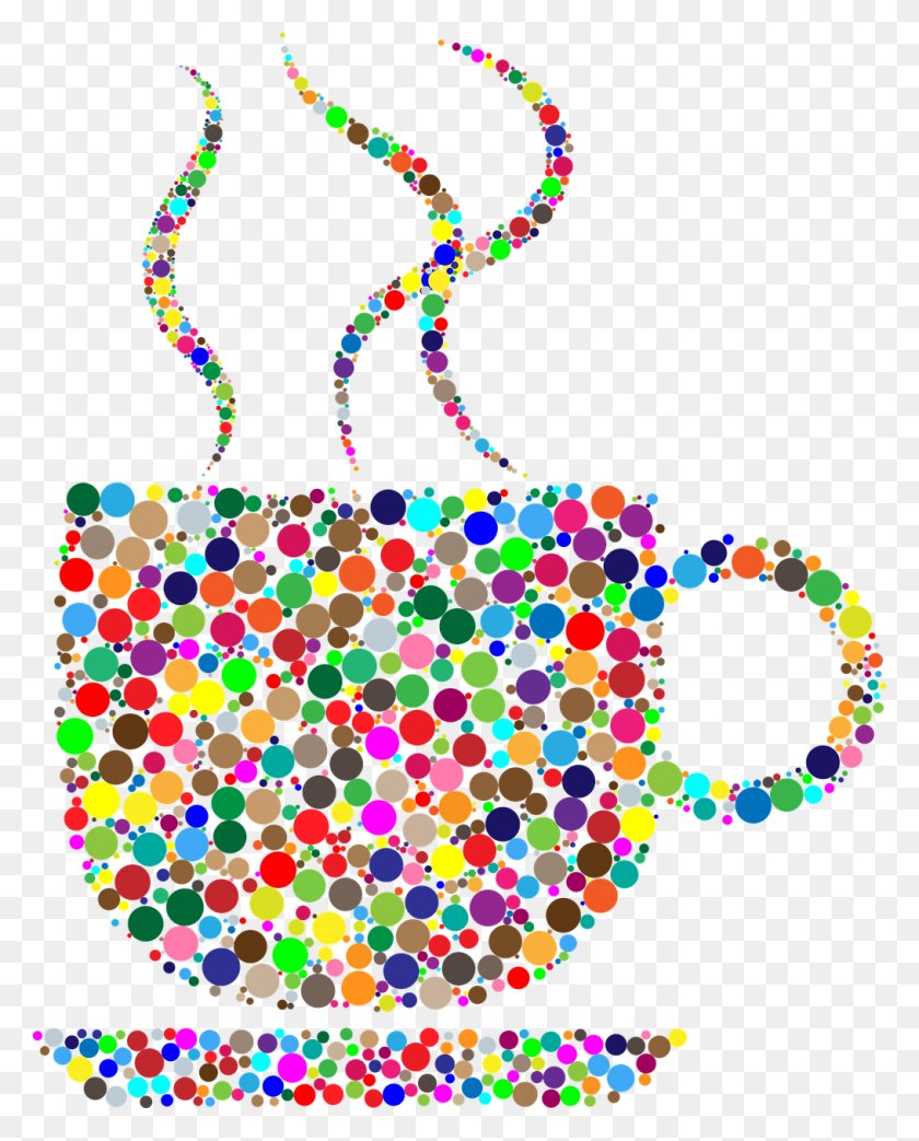 1015x1280 Coffee Cup Steam Hot Beverage Image Colorful Coffee Cups Clipart, Accessories, Accessory, Bag HD PNG Download