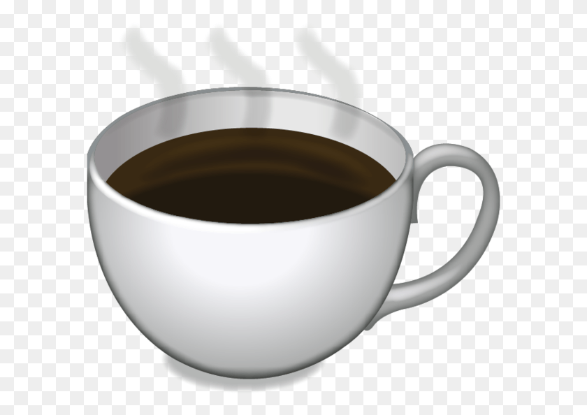 594x534 Coffee Emoji Clipart Black And White Coffee Cup Emoji, Cup, Espresso, Beverage HD PNG Download